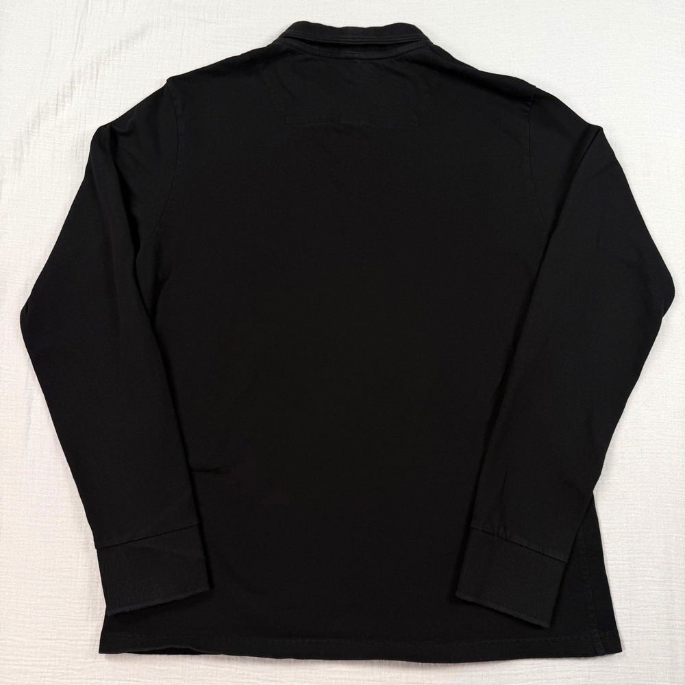 Replay Mens Long Sleeve Polo Shirt Black Orange Logo Size Large Streetwear - Picture 3 of 6